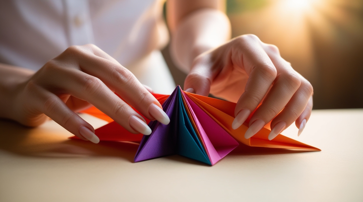 Handmade origami crafted with care and precision