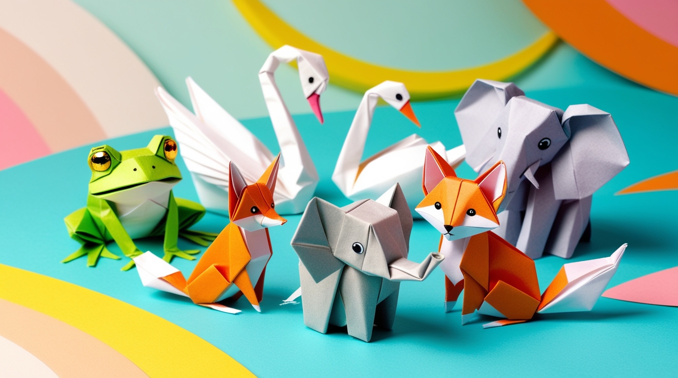 Origami animal friends gift idea for kids.