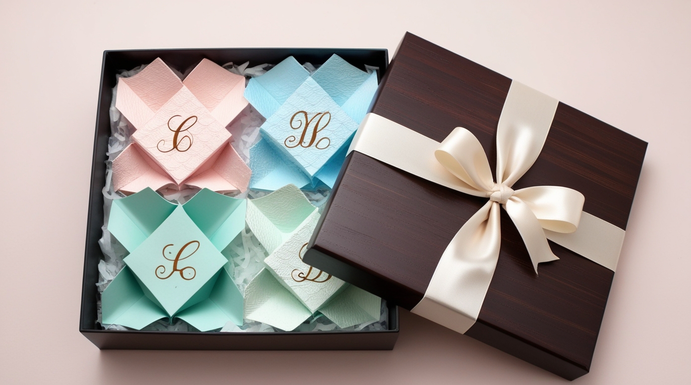 Personalized origami gift set for a unique and meaningful housewarming present.