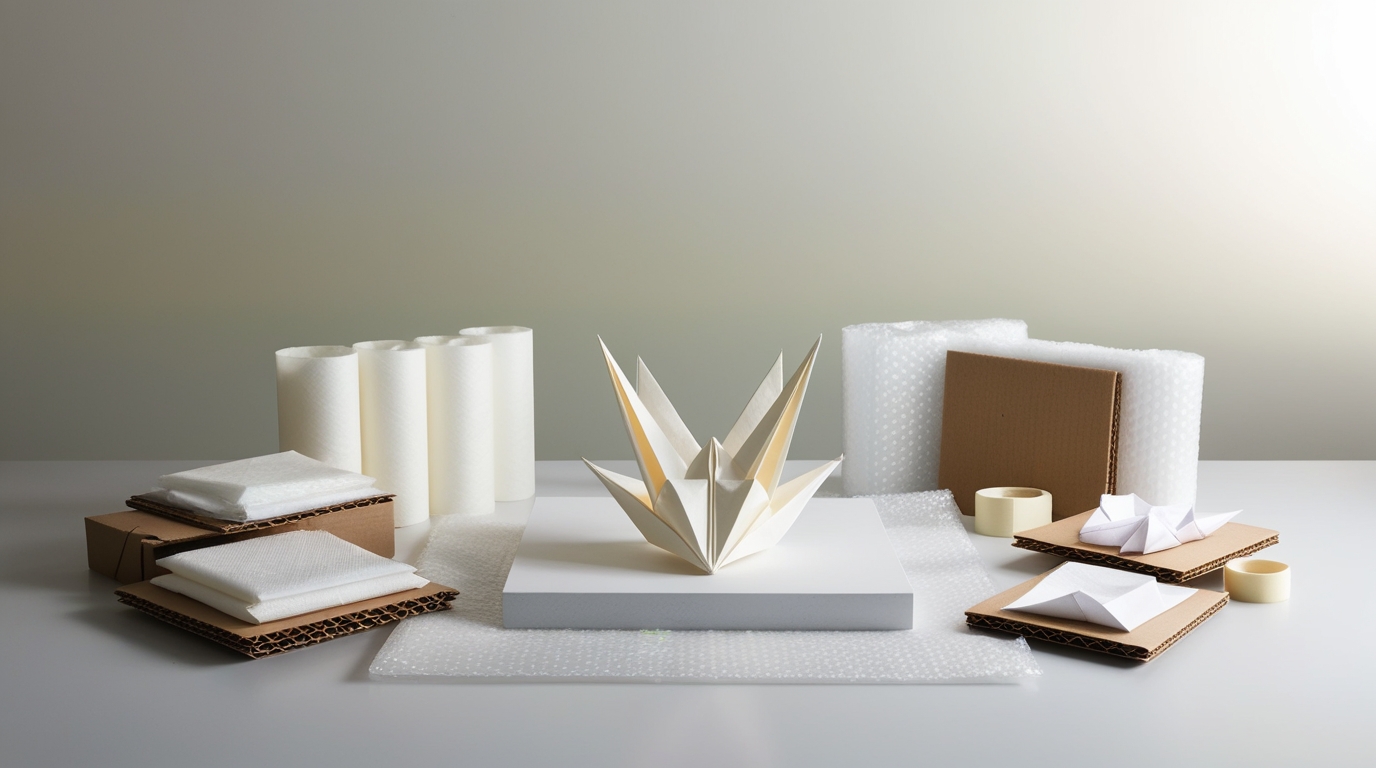 Safe packaging process for handmade origami art