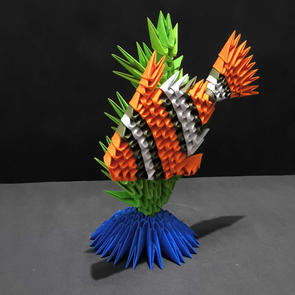 Vibrant 3D Origami Tropical Fish – Handcrafted Decorative Art Piece