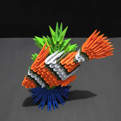 Vibrant 3D Origami Tropical Fish – Handcrafted Decorative Art Piece