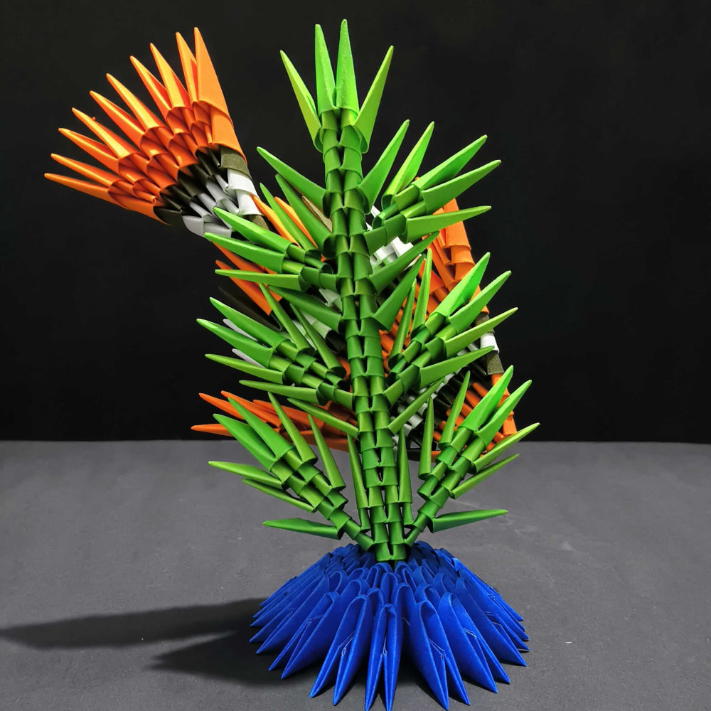 Vibrant 3D Origami Tropical Fish – Handcrafted Decorative Art Piece