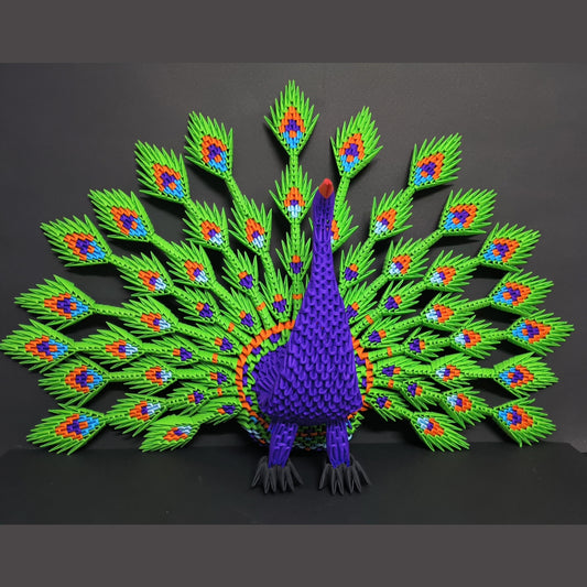 Vibrant 3D Origami Peacock – Handcrafted Decorative Masterpiece