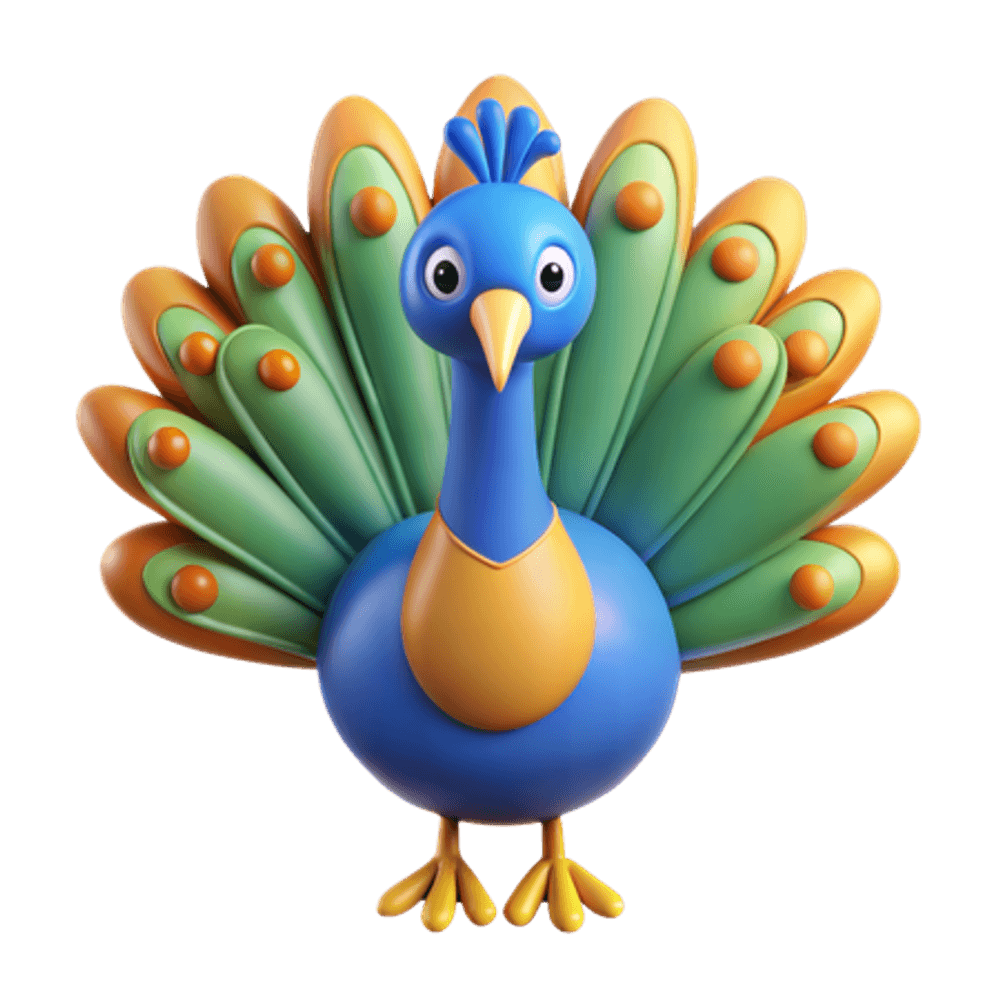 3D Origami Peacock