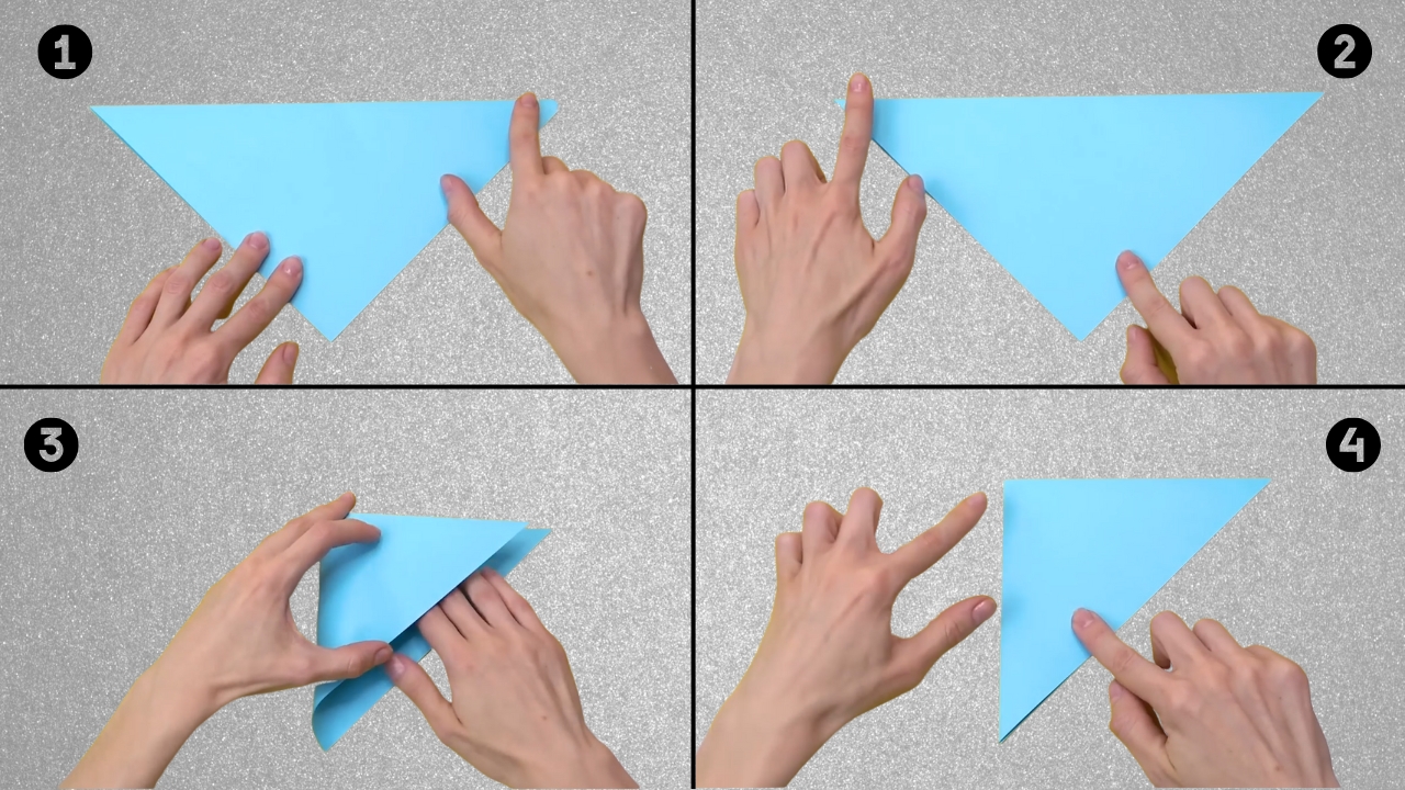 Step 2: Fold into a Triangle