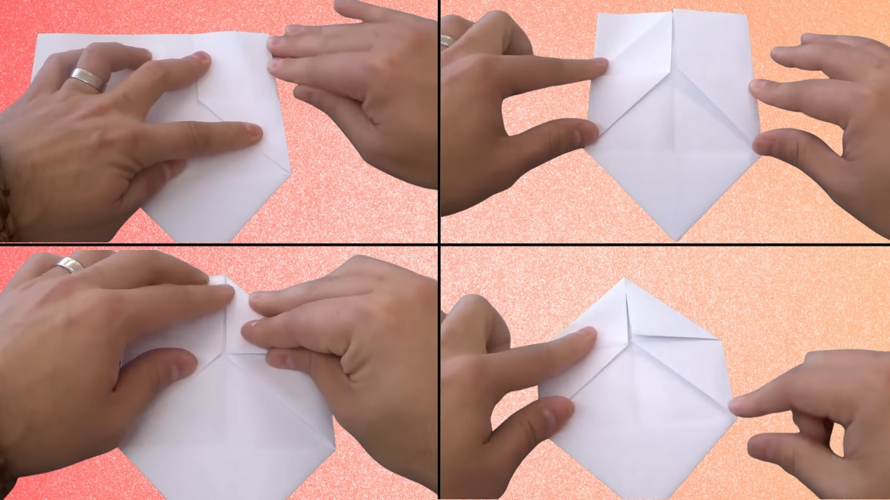 Step 4: Fold the Bottom Corners Inward