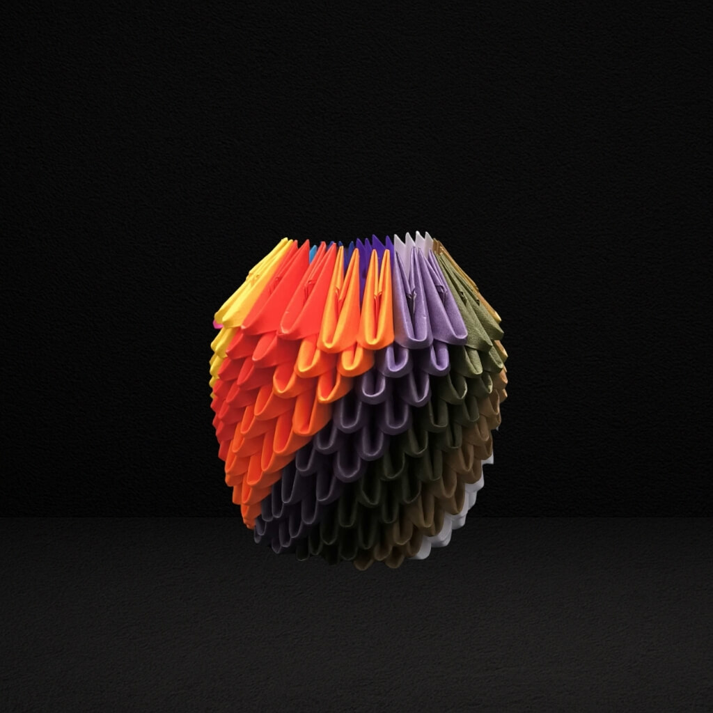 Radiant 3D Origami Pen Stand – Handcrafted Desk Accessory