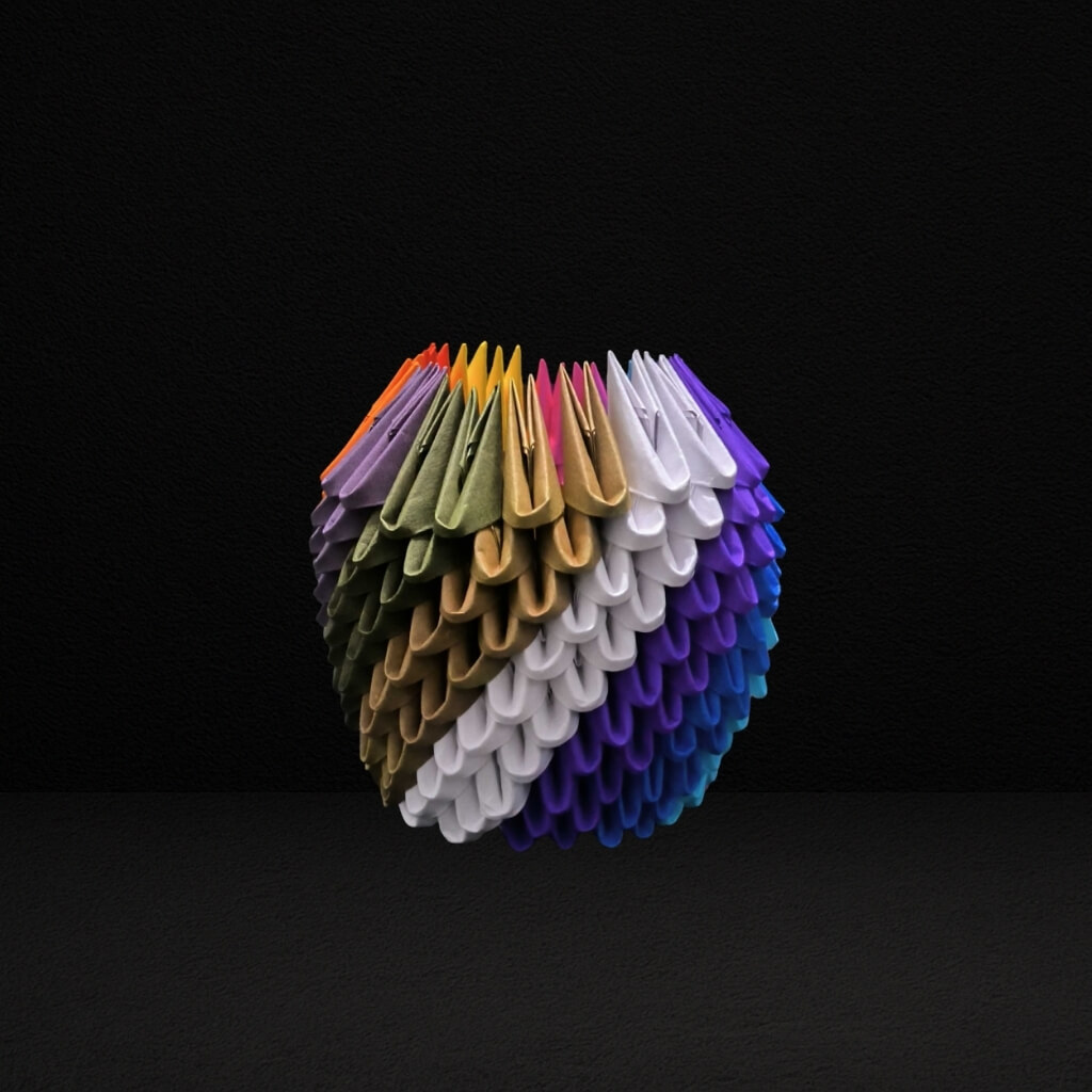 Radiant 3D Origami Pen Stand – Handcrafted Desk Accessory