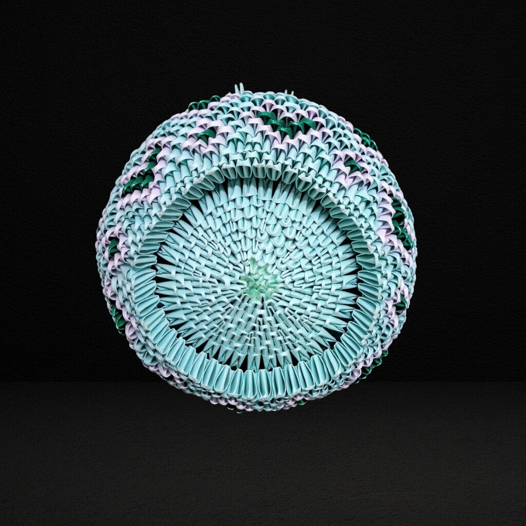 Elegant 3D Origami Vase – Handcrafted Decorative Art