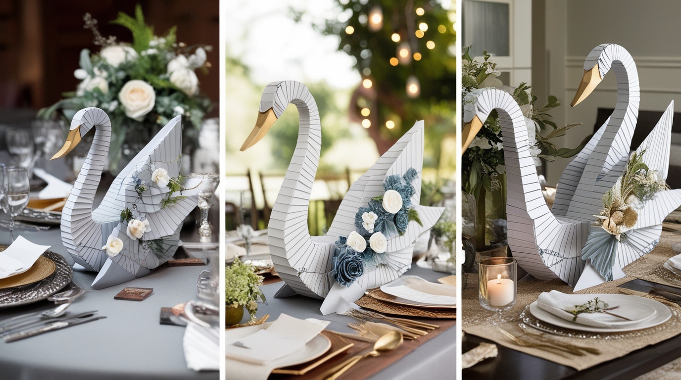 Handmade origami decorations used for special celebrations