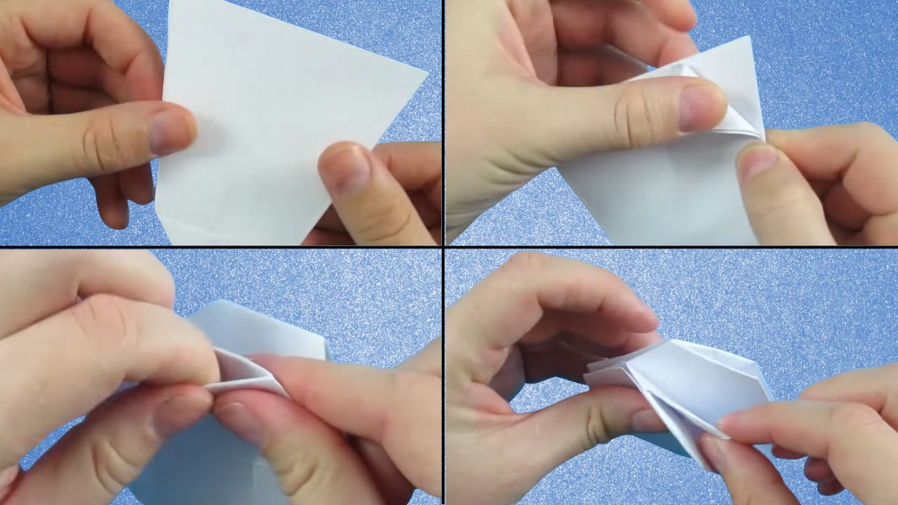 Step 5: Fold Bottom Edge Up