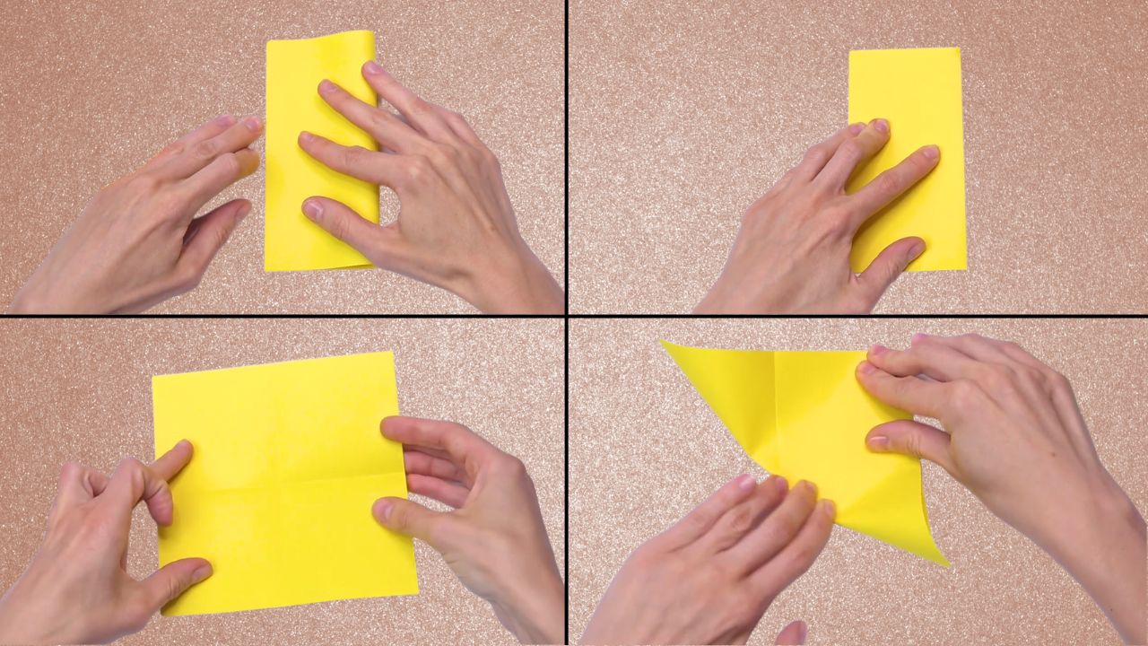Step 2: Fold in Half Diagonally