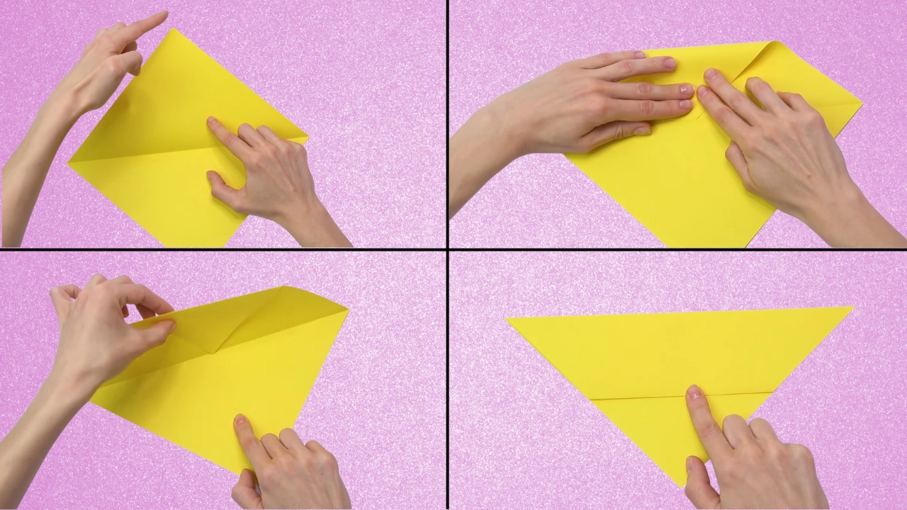 Step 2: Fold into a Triangle