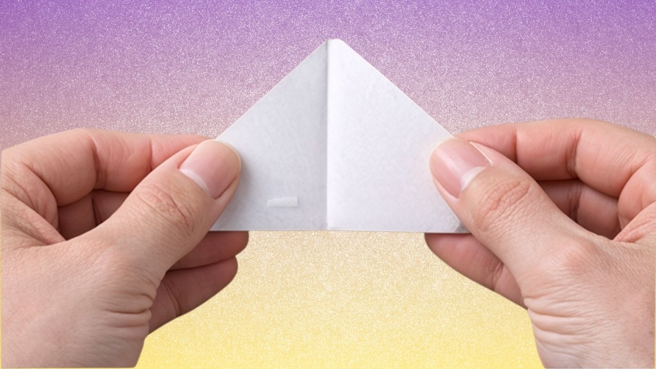 Step 2: Fold into a Triangle