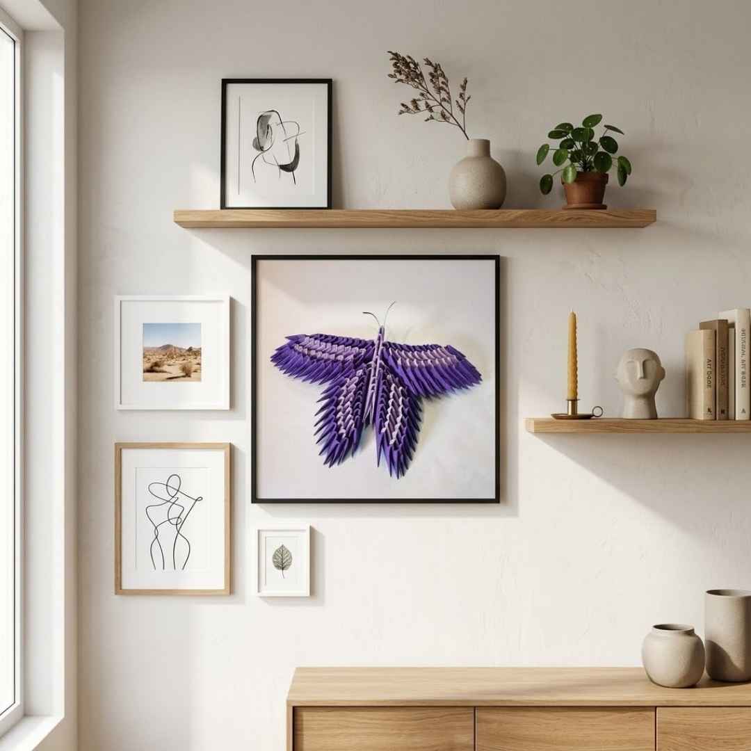 Elegant 3D Origami Butterfly – Handcrafted Decorative Paper Art
