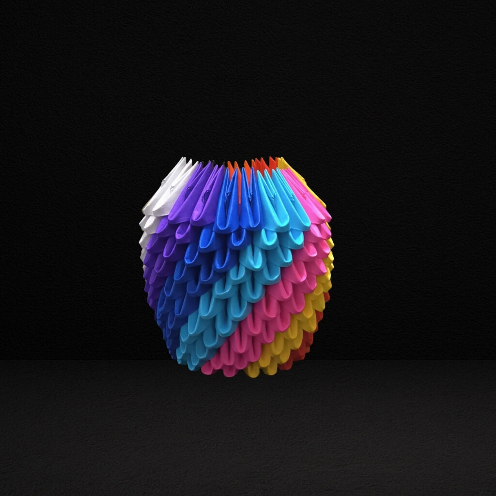 Radiant 3D Origami Pen Stand – Handcrafted Desk Accessory