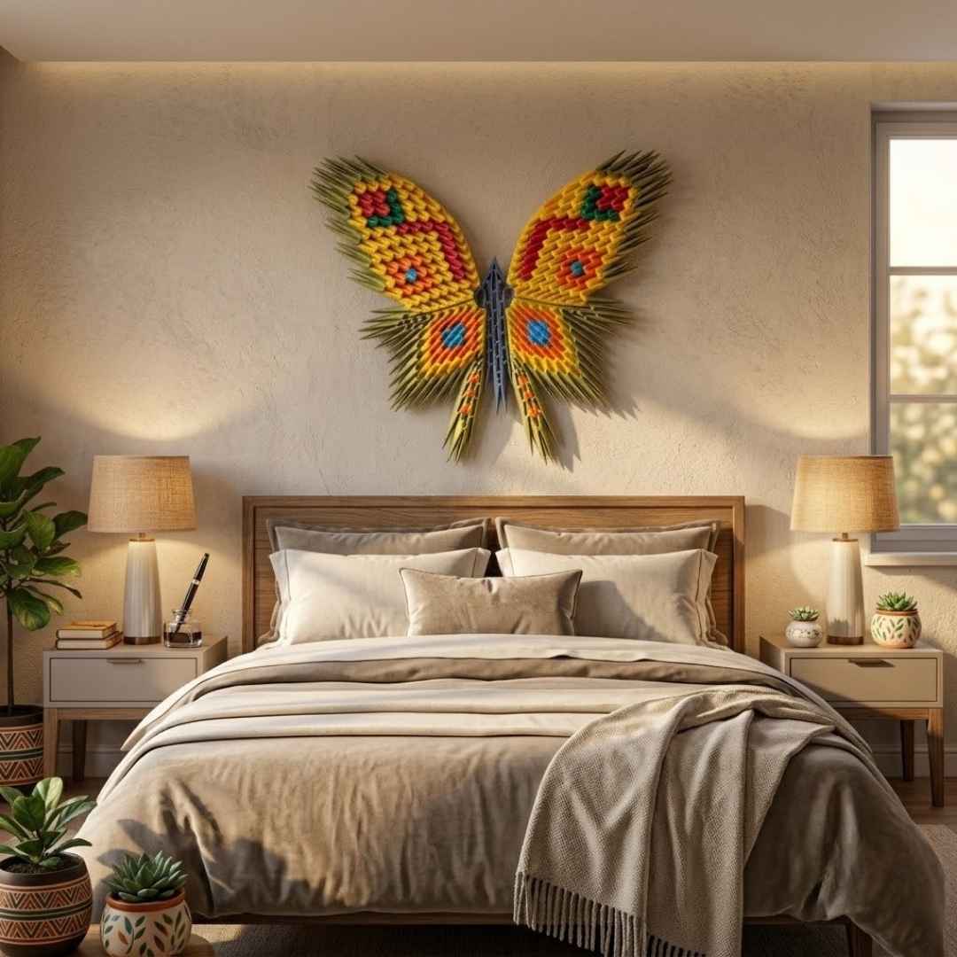 Vibrant 3D Origami Butterfly – Handcrafted Decorative Paper Art