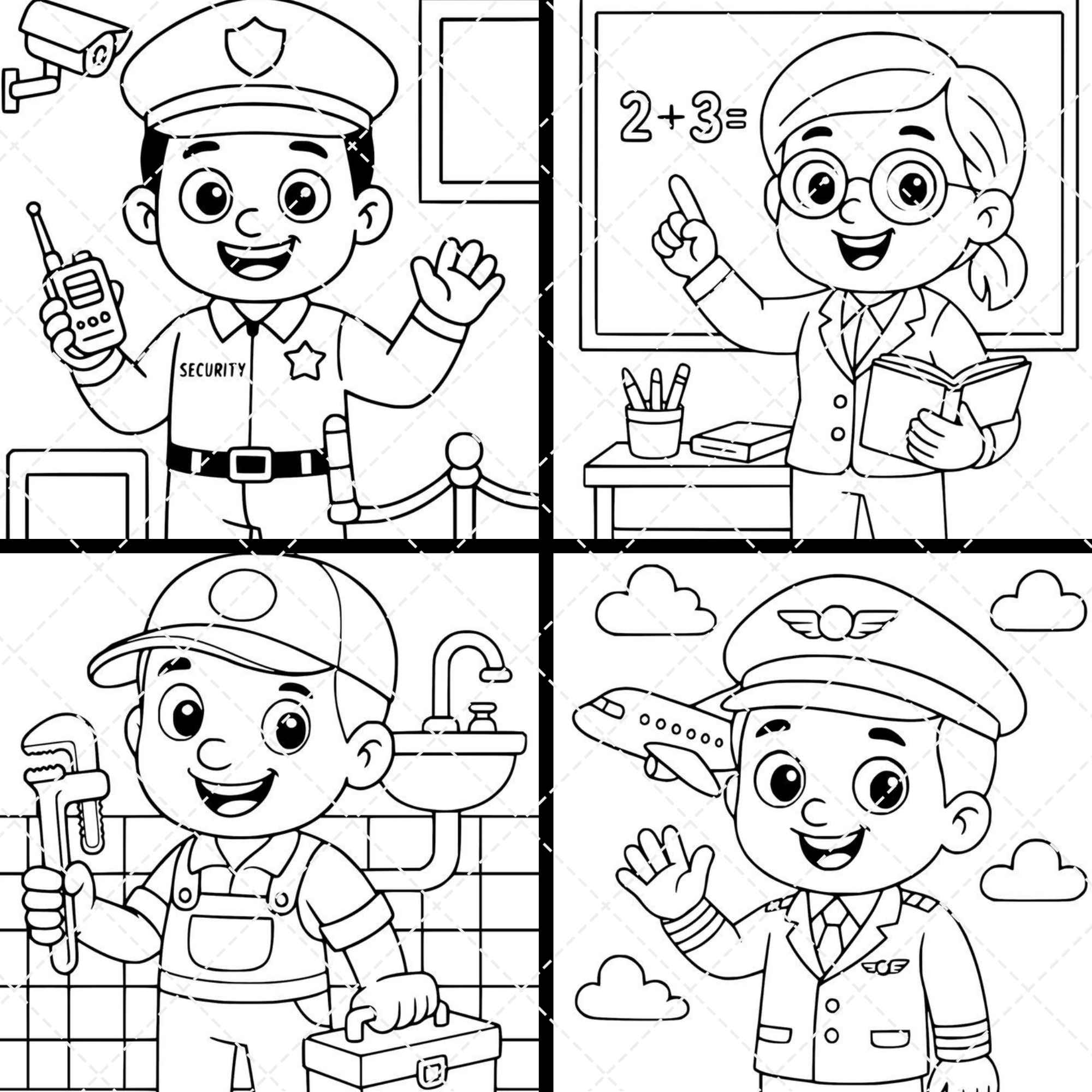 My Amazing Jobs Coloring Book for Kids – 20+ Career-Themed Printable Coloring Pages - product image