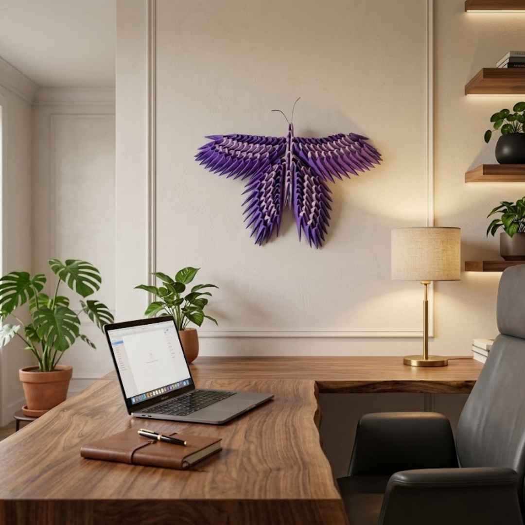 Elegant 3D Origami Butterfly – Handcrafted Decorative Paper Art