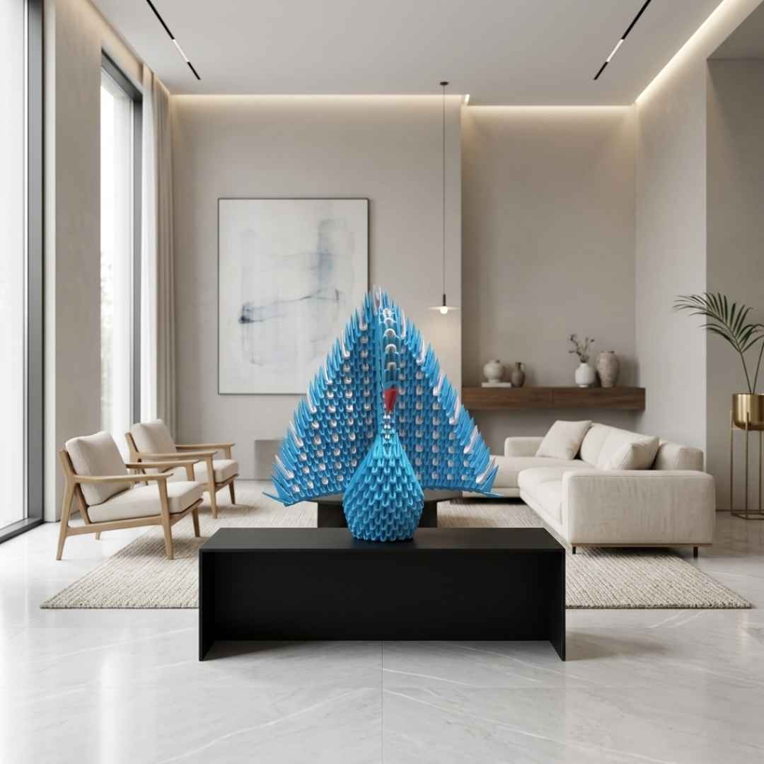 Elegant 3D Origami Swan Sculpture – Handmade Modular Paper Art