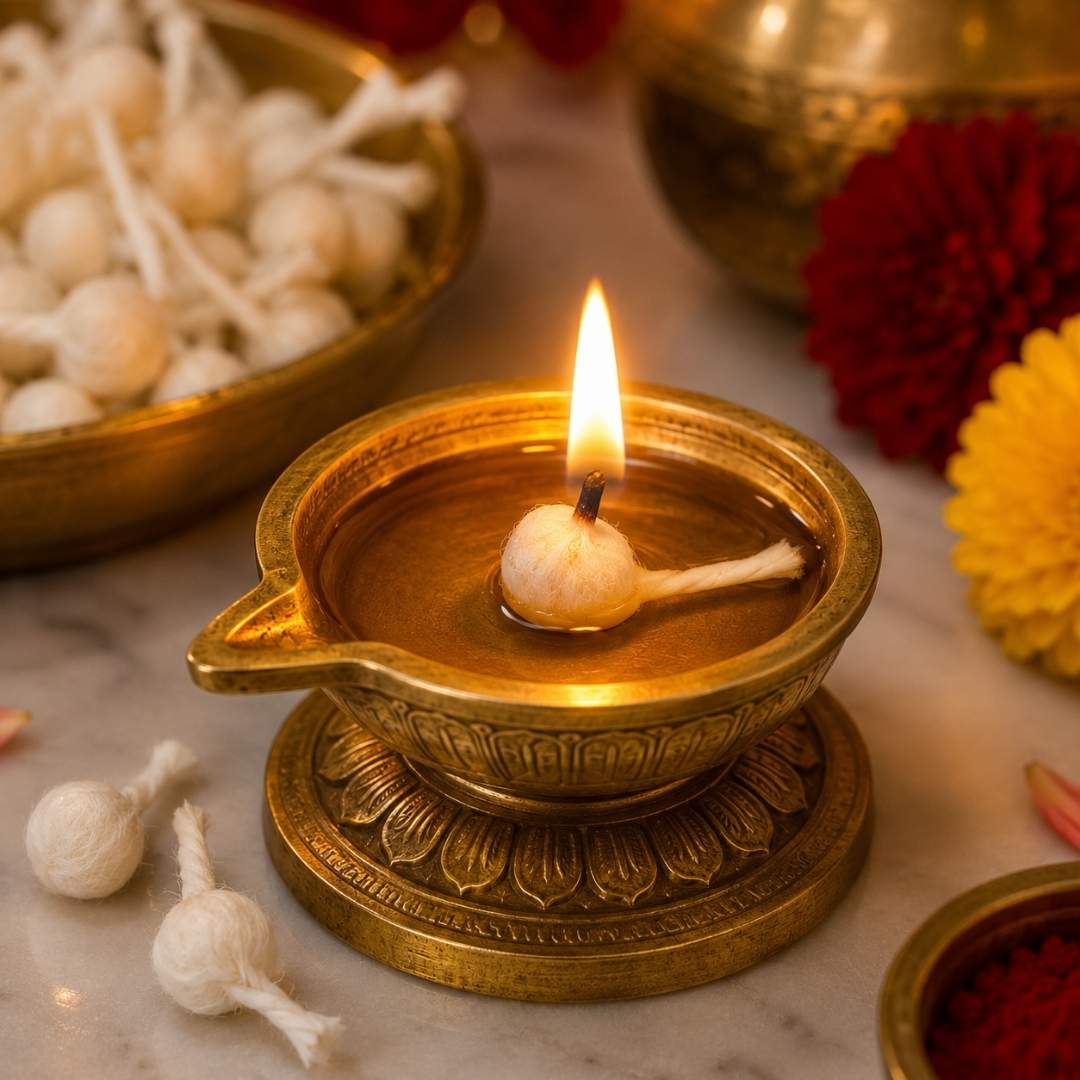Premium Cotton Pooja Wicks (Batti) for Diya &amp; Daily Worship