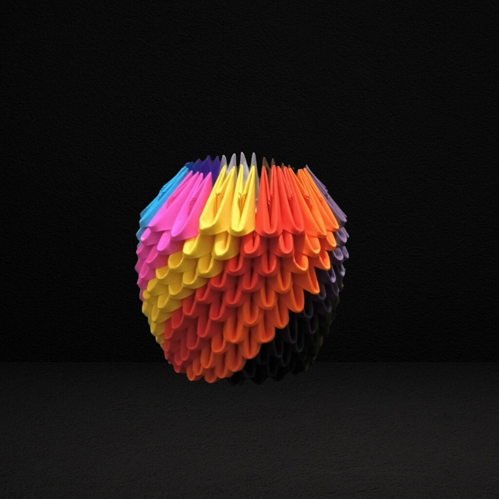 Radiant 3D Origami Pen Stand – Handcrafted Desk Accessory