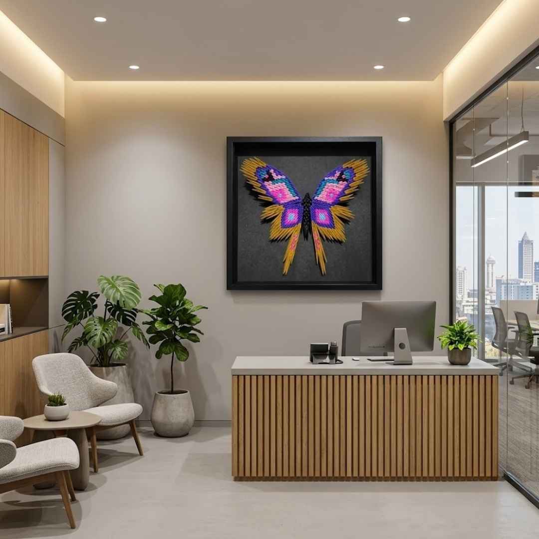 Royal 3D Origami Butterfly – Handcrafted Decorative Paper Art